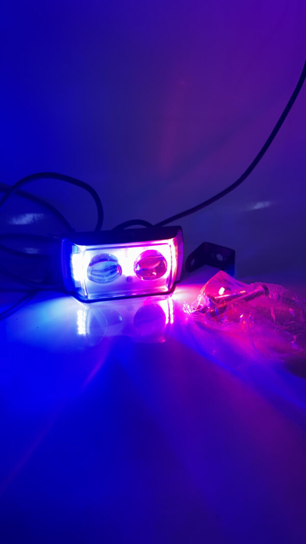 Waterproof LED Fog Light Lens Projector With HD Lens Super Bright Dual Color White | Yellow With High & Low Beam For All Motorbike