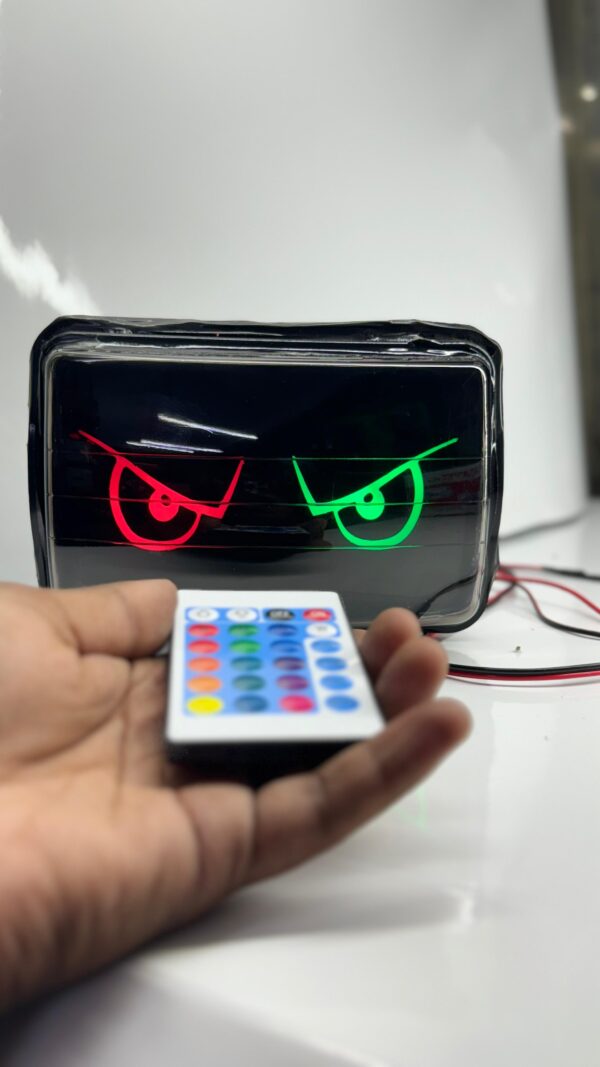 evil eyes 👀 headlight Splendor remote control multicolor
