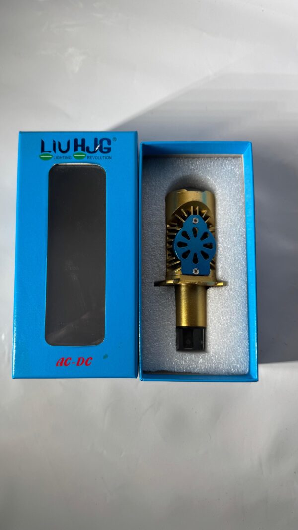 Golden H4 Projector LED Headlight Bulb 50W | High Brightness for Bike & Car